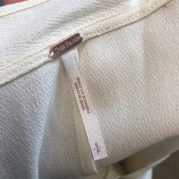 FREE PEOPLE Lace Trim V-Neck Blouse - Picture 7 of 7